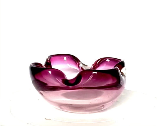 A Murano four point glass bowl