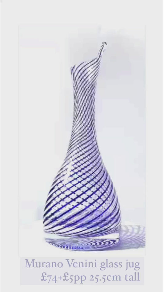 A Murano Venini glass jug .