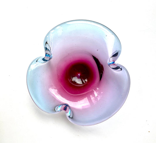 A Murano freeform Sommerso bowl by Segusa .