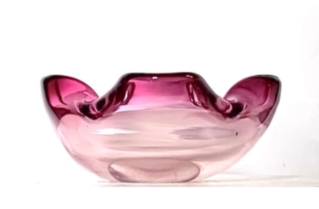 A Murano four point glass bowl