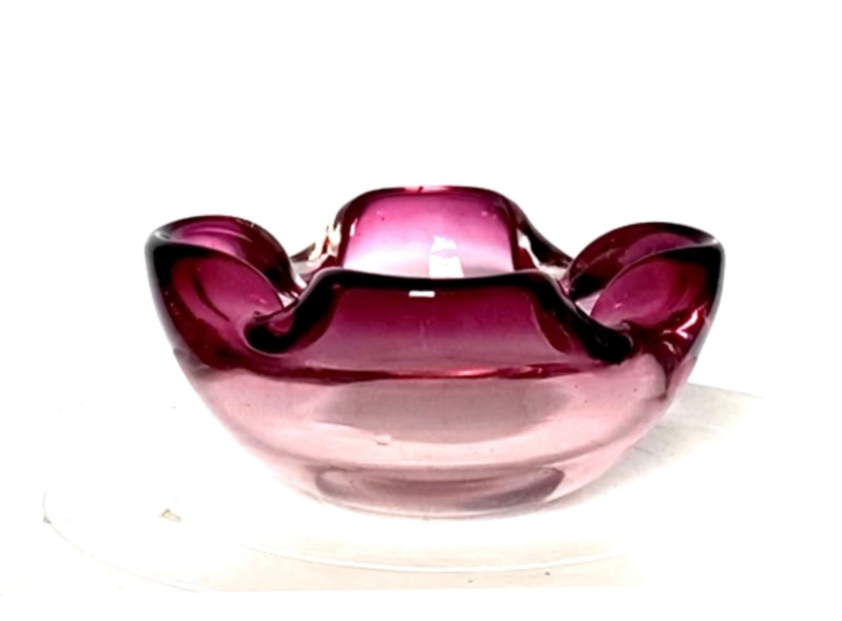 A Murano four point glass bowl