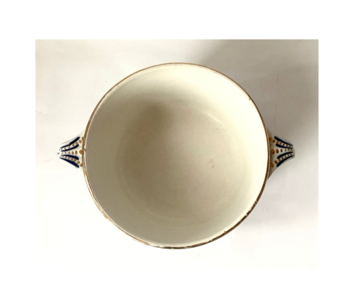 Chinese porcelain bowl with gold gilding.